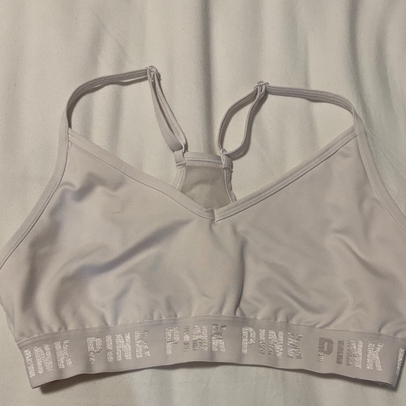 PINK Victoria's Secret Sports Bras - Dark Green and White Size- Medium - Picture 4 of 11